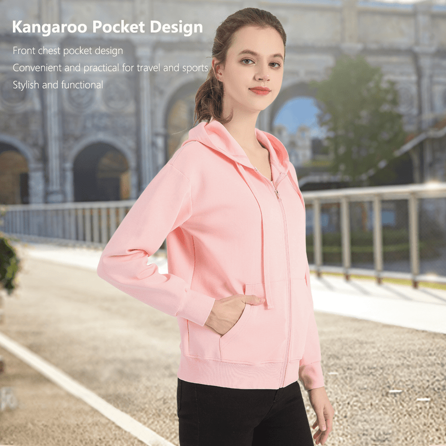 Women's Casual Zip - up Hoodie - Sidiou Group