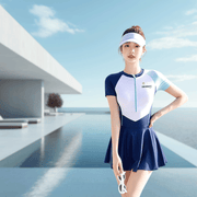 Women's Color - block Swimdress - Sidiou Group