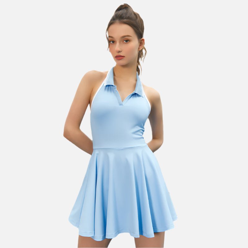 Women's Halter Neck Tennis Dress - Sidiou Group