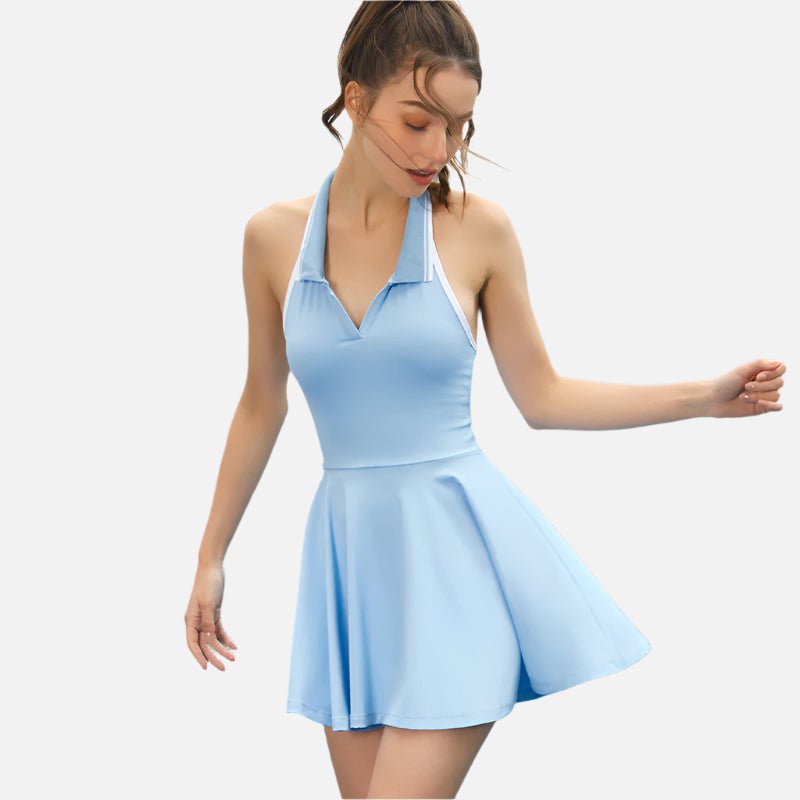 Women's Halter Neck Tennis Dress - Sidiou Group