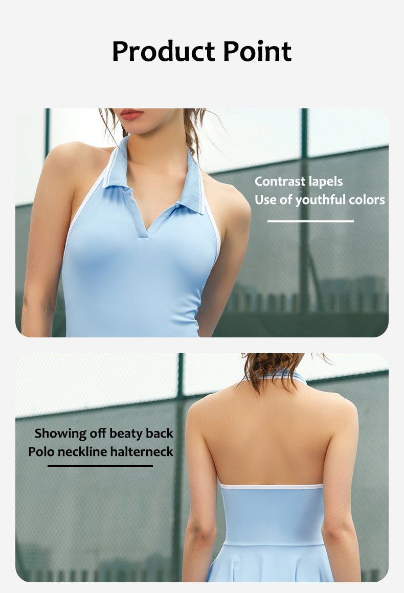 Women's Halter Neck Tennis Dress - Sidiou Group