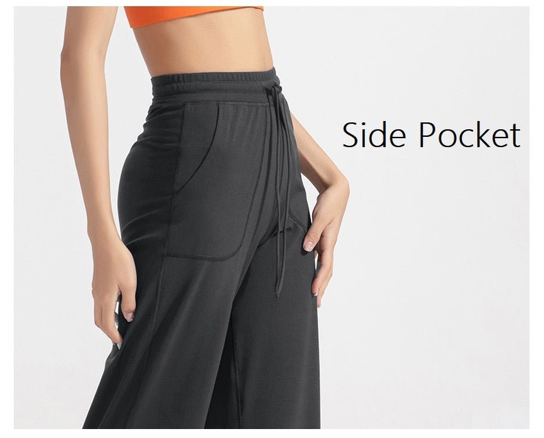 Women's High Waist Wide Leg Loose Fit Trousers - Sidiou Group