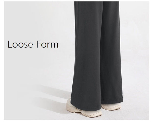 Women's High Waist Wide Leg Loose Fit Trousers - Sidiou Group