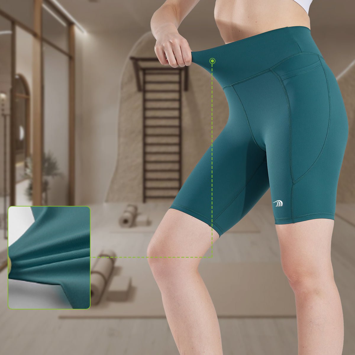 Women's High - waisted Tight Yoga Shorts - Sidiou Group