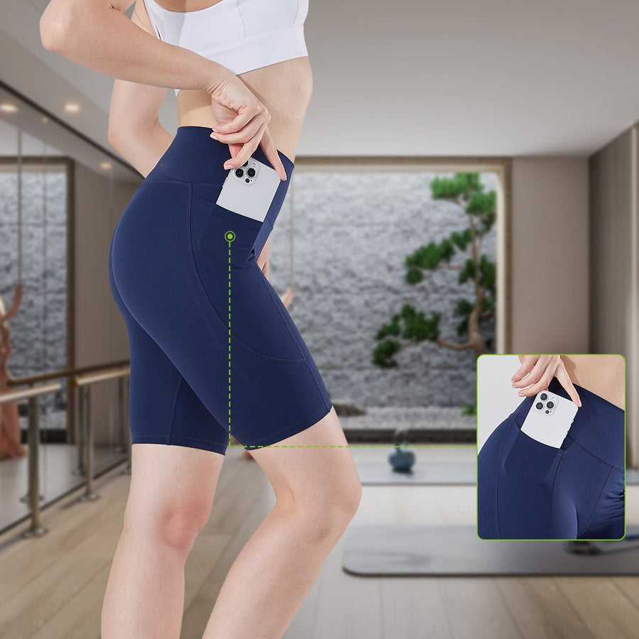 Women's High - waisted Tight Yoga Shorts - Sidiou Group