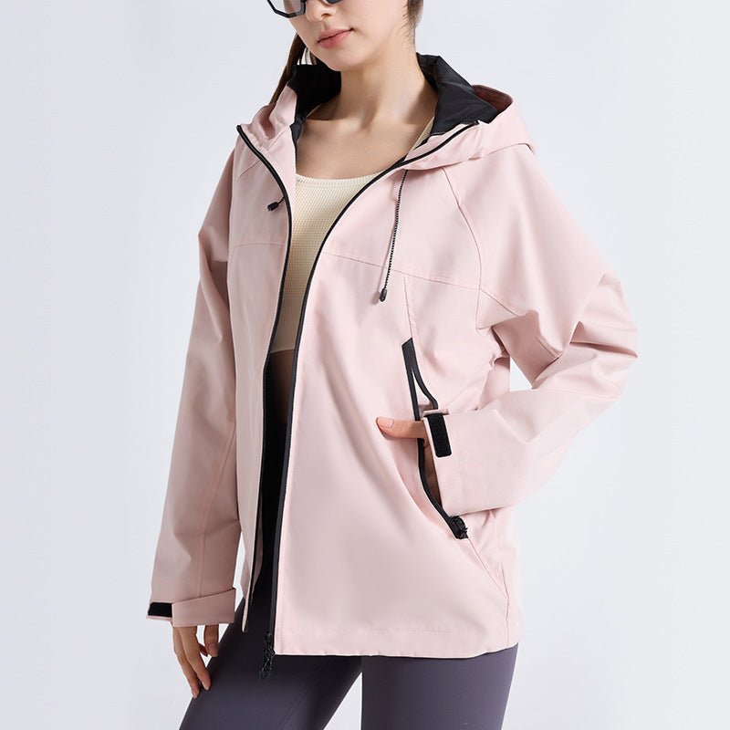 Women's Hooded Windbreaker Jacket - Sidiou Group