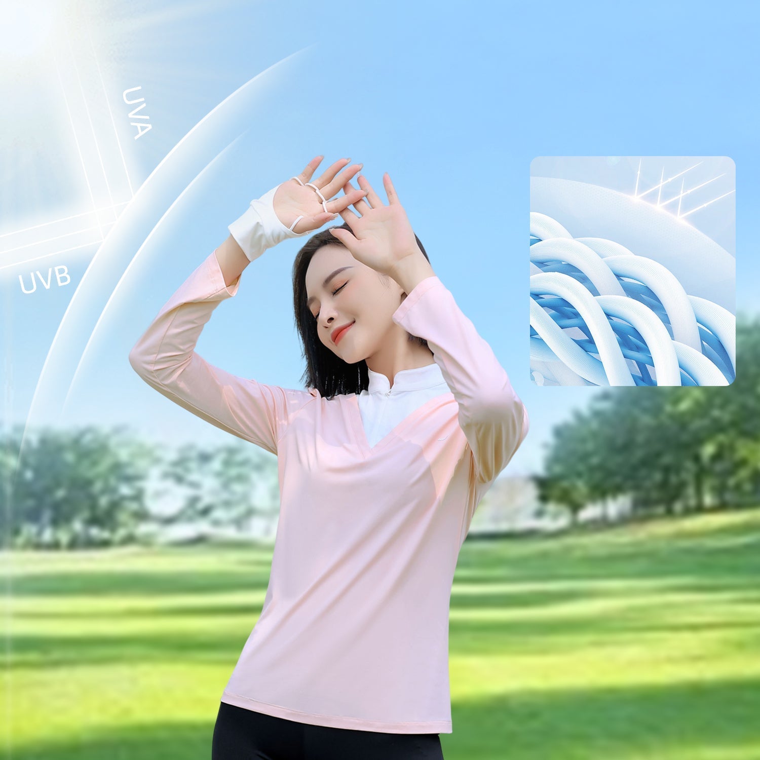 Women's Ice Silk Sun Protection Golf Top - Sidiou Group