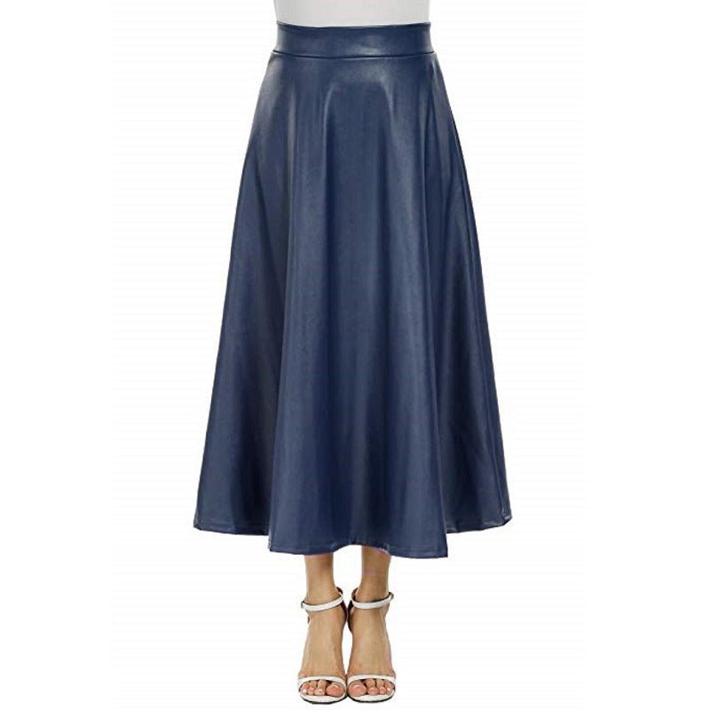 Women's Long PU Leather Skirt - Sidiou Group