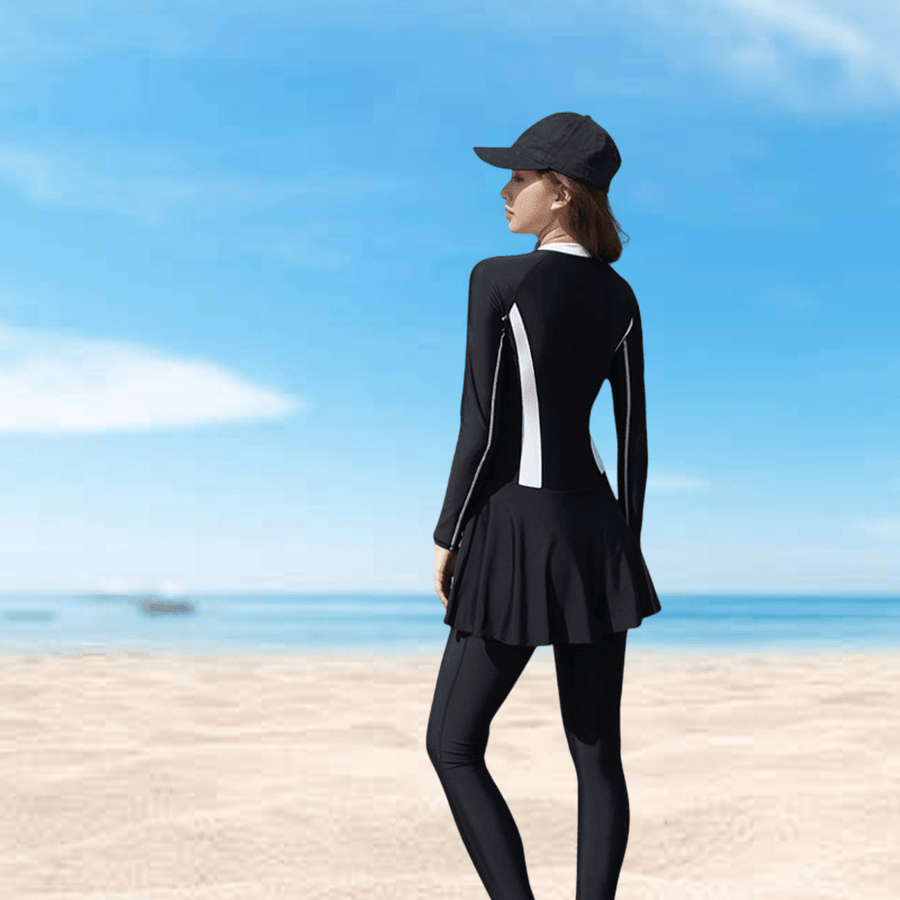 Women's Long Sleeve Skirted Rash Guard - Sidiou Group