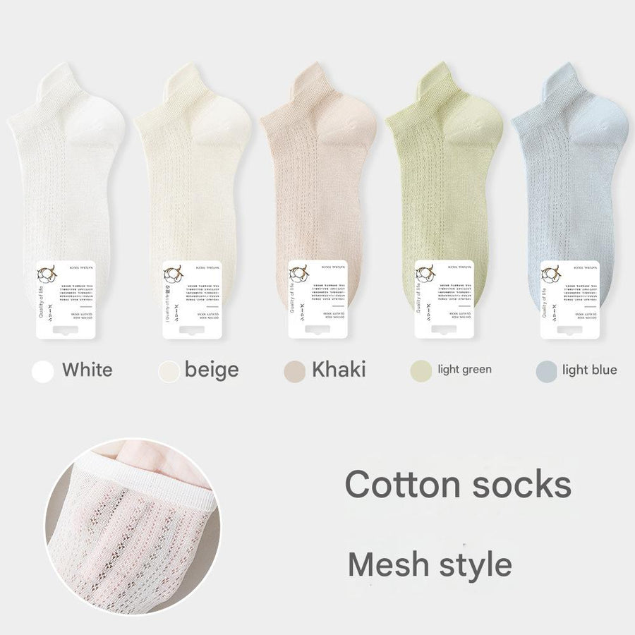 Women's Mesh Cotton Ankle Socks - Sidiou Group