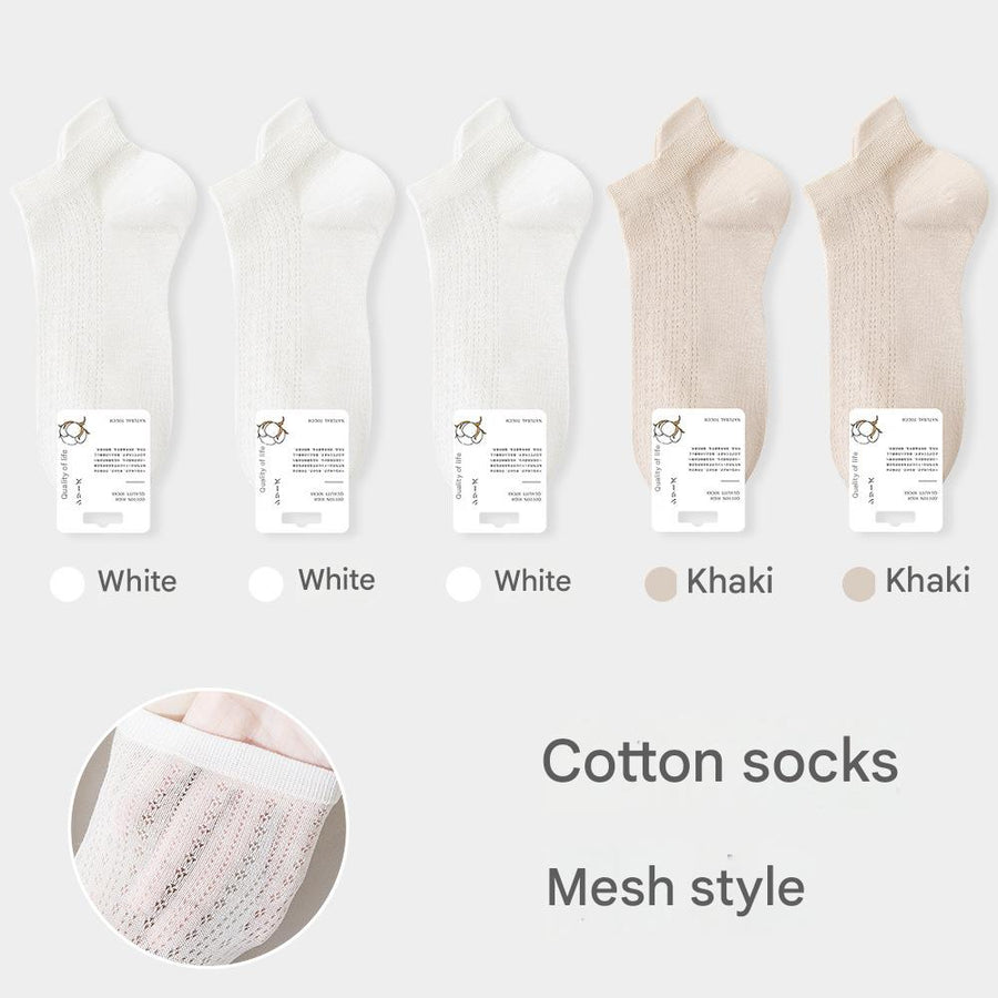 Women's Mesh Cotton Ankle Socks - Sidiou Group