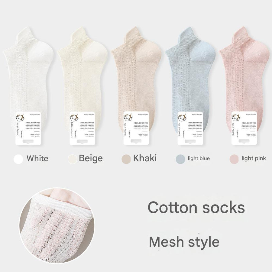 Women's Mesh Cotton Ankle Socks - Sidiou Group