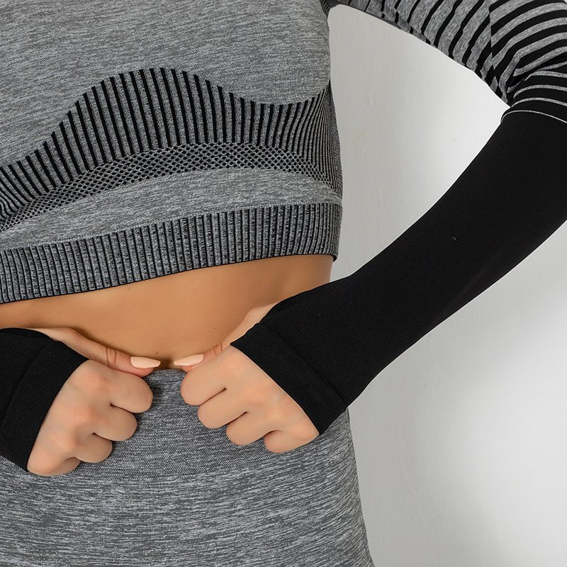 Women's Ombre Long Sleeve High Waisted Yoga Set - Sidiou Group