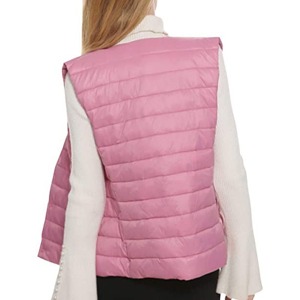 Women's Pink Button Heated Vest - Sidiou Group
