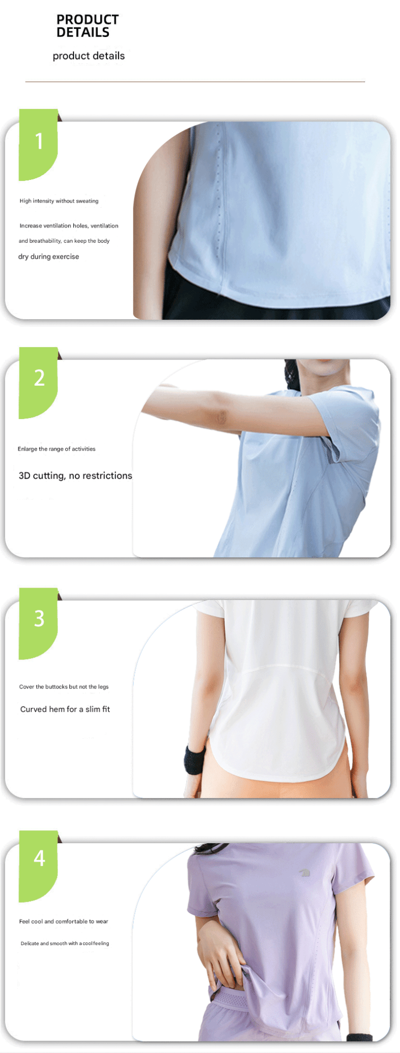 Women's Quick - drying Slim Fit Yoga T-shirts - Sidiou Group