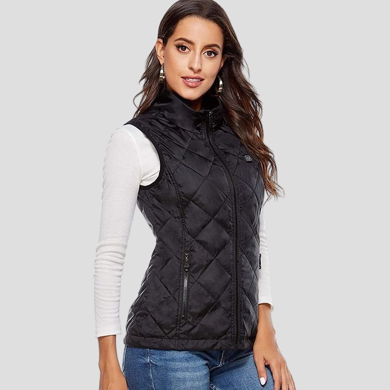 Women's Quilted Heated Vest black