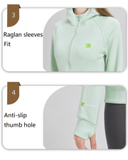 Women's Sports Zip - up Hoodie - Sidiou Group