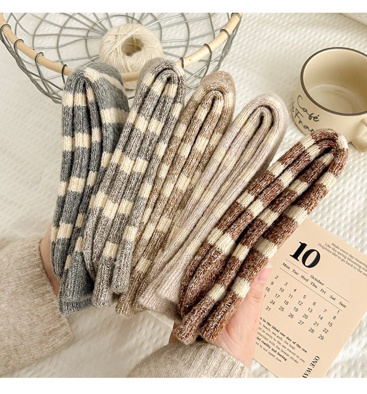 Women's Striped Wool Socks - Sidiou Group