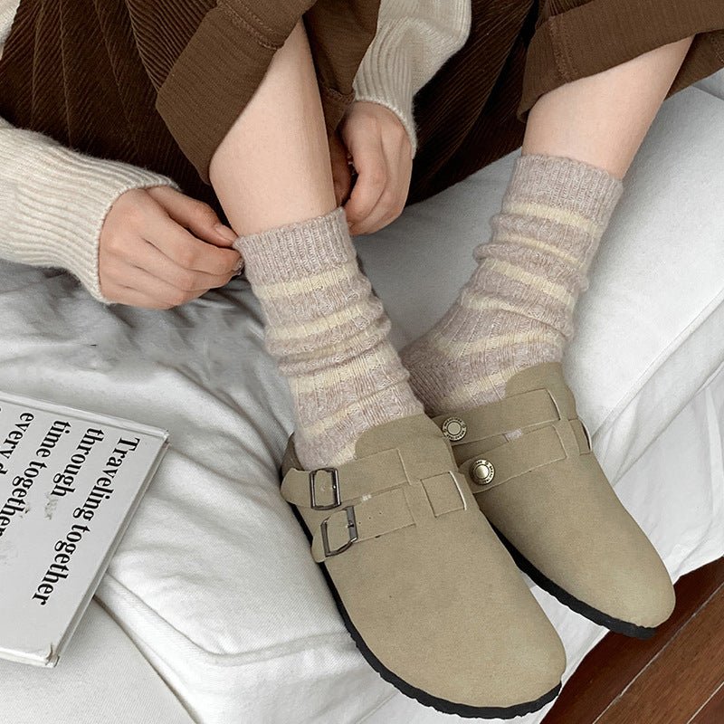 Women's Striped Wool Socks - Sidiou Group