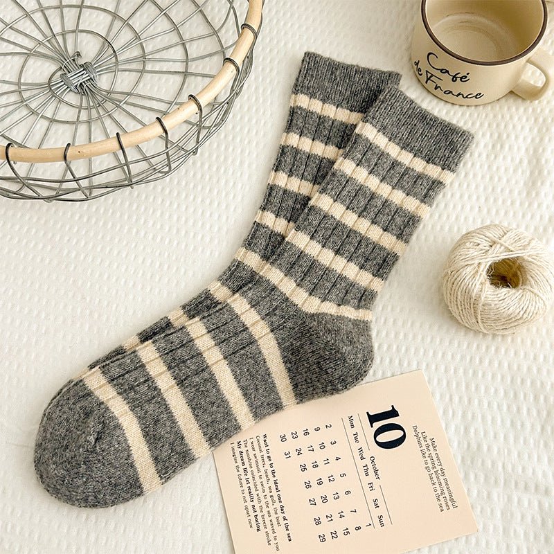 Women's Striped Wool Socks - Sidiou Group