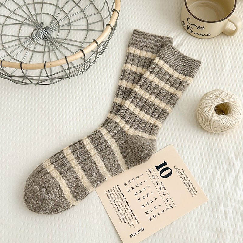 Women's Striped Wool Socks - Sidiou Group