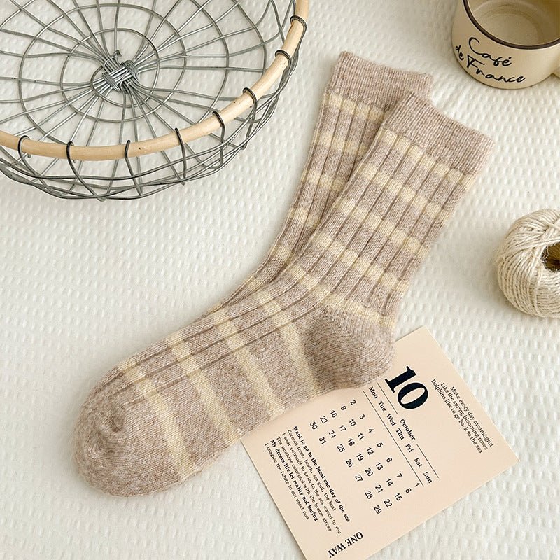 Women's Striped Wool Socks - Sidiou Group