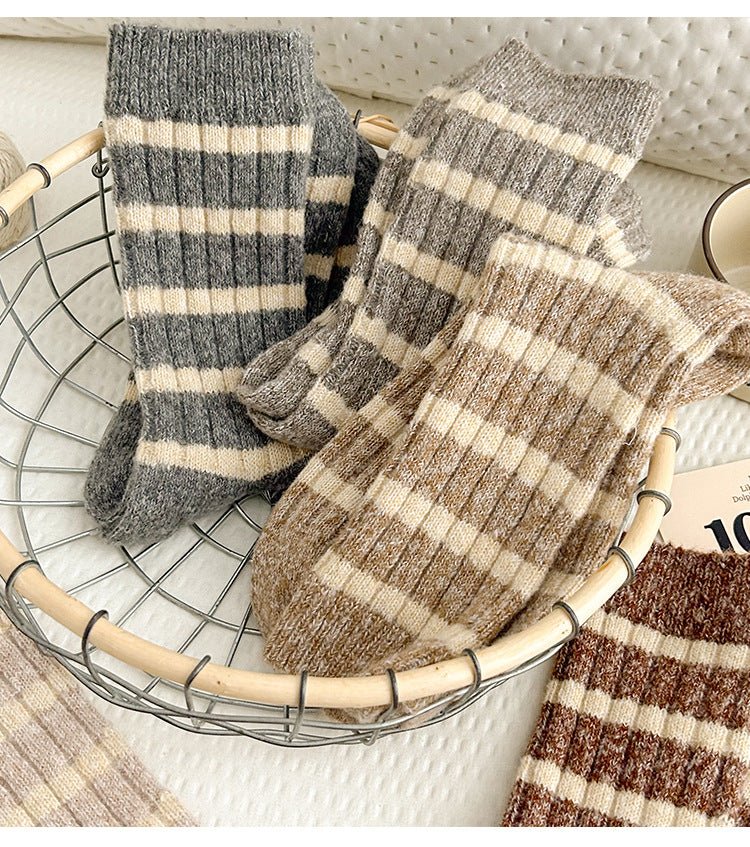 Women's Striped Wool Socks - Sidiou Group