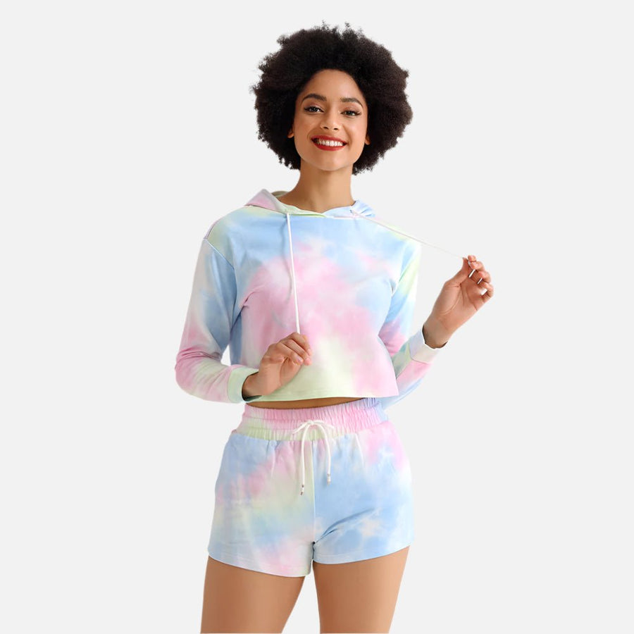 Women's Tie - Dyed Hoodie & Jogging Pants Set - Sidiou Group