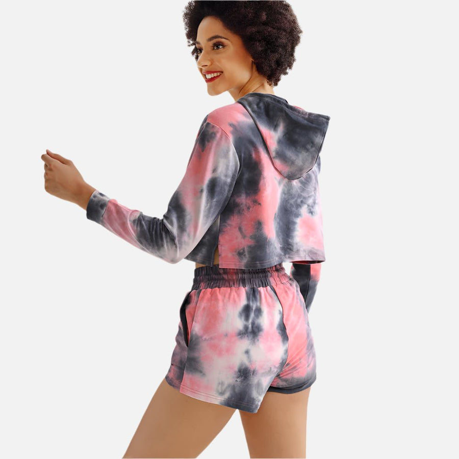 Women's Tie - Dyed Hoodie & Jogging Pants Set - Sidiou Group