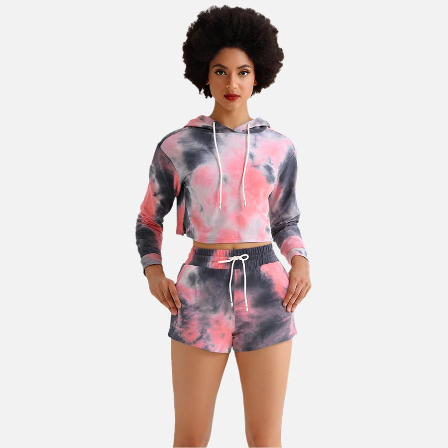 Women's Tie - Dyed Hoodie & Jogging Pants Set - Sidiou Group