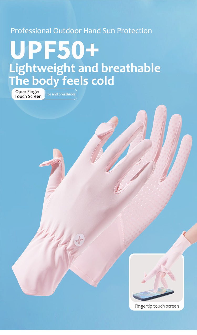 Women's UPF 50+ Breathable Sun Protection Gloves - Sidiou Group