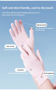 Women's UPF 50+ Breathable Sun Protection Gloves - Sidiou Group