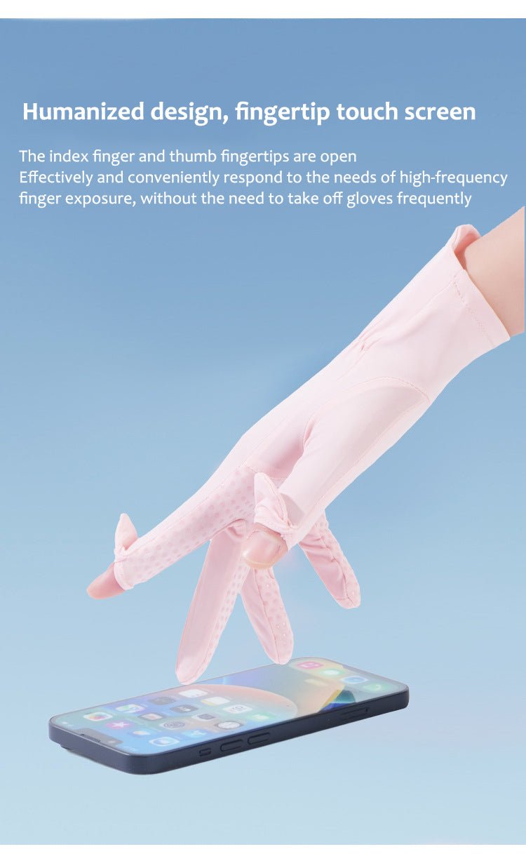 Women's UPF 50+ Breathable Sun Protection Gloves - Sidiou Group