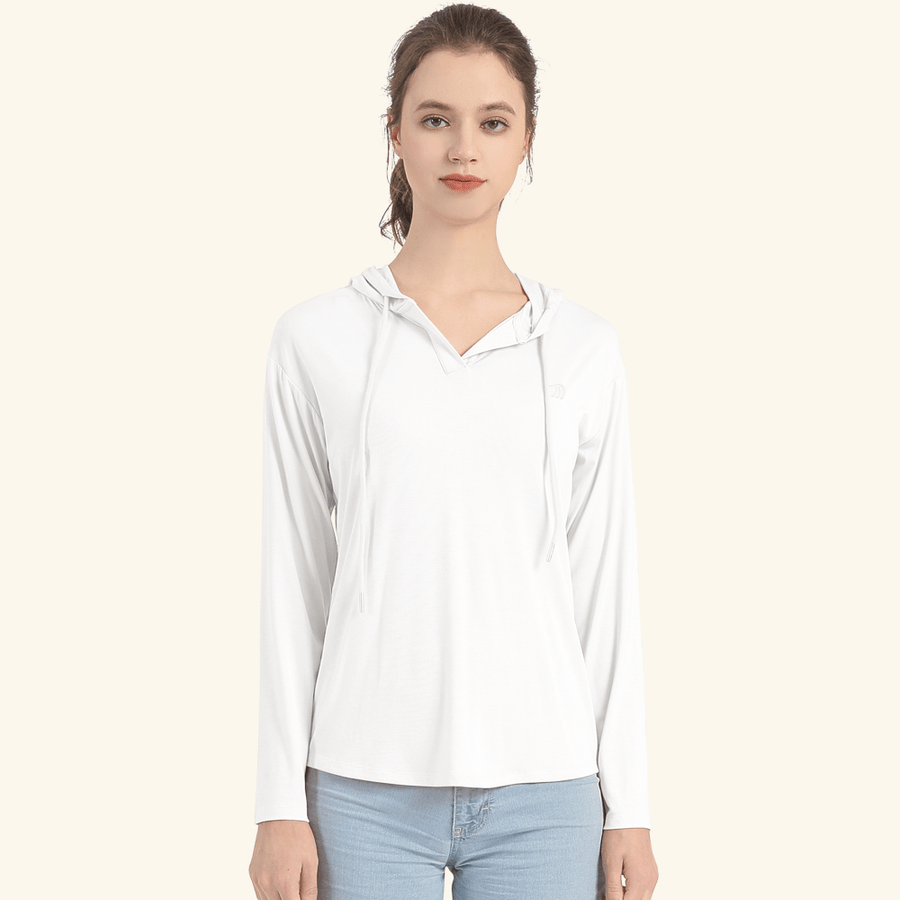 Women's V - Neck Hooded Casual Sweatshirt - Sidiou Group