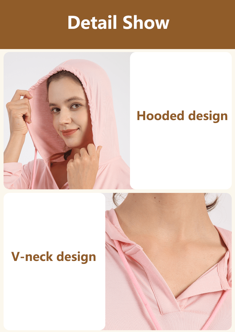 Women's V - Neck Hooded Casual Sweatshirt - Sidiou Group
