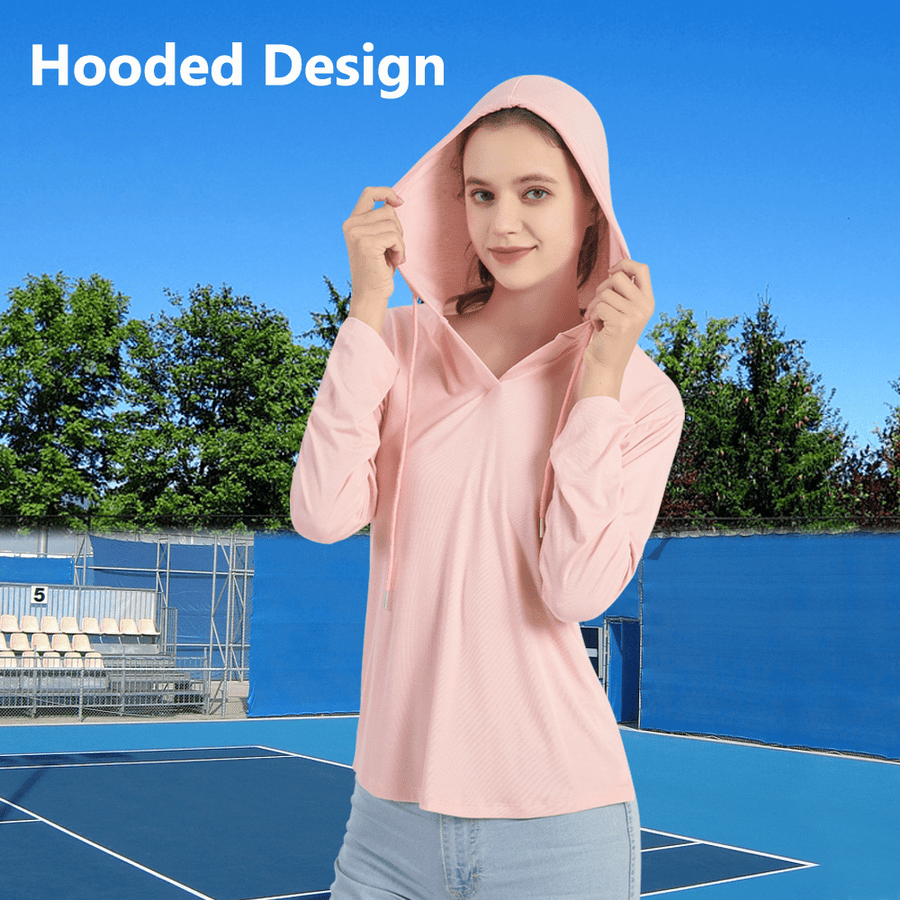 Women's V - Neck Hooded Casual Sweatshirt - Sidiou Group