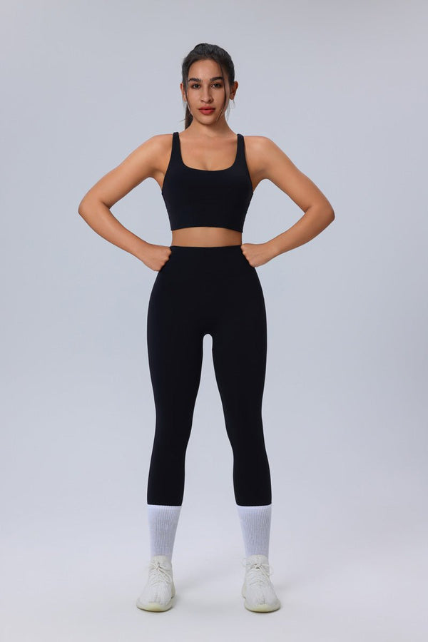 #black Sports Bra and leggings for women
