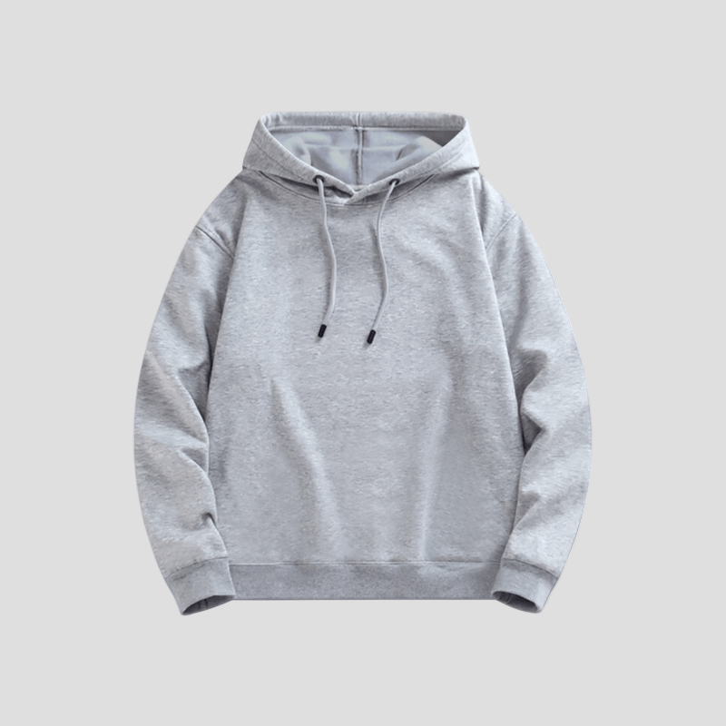 womens grey hooded pullstring sweatshirt