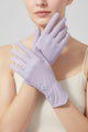 womens light purple sun protection gloves