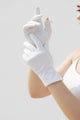 womens white sun protection gloves