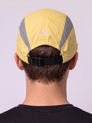 #yellow back of men's quick dry baseball cap
