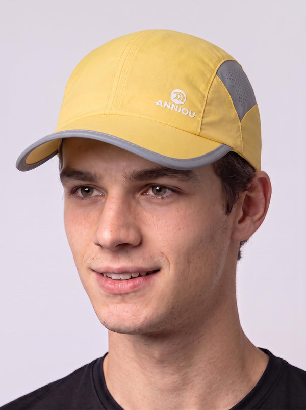 #yellow men's quick dry baseball cap