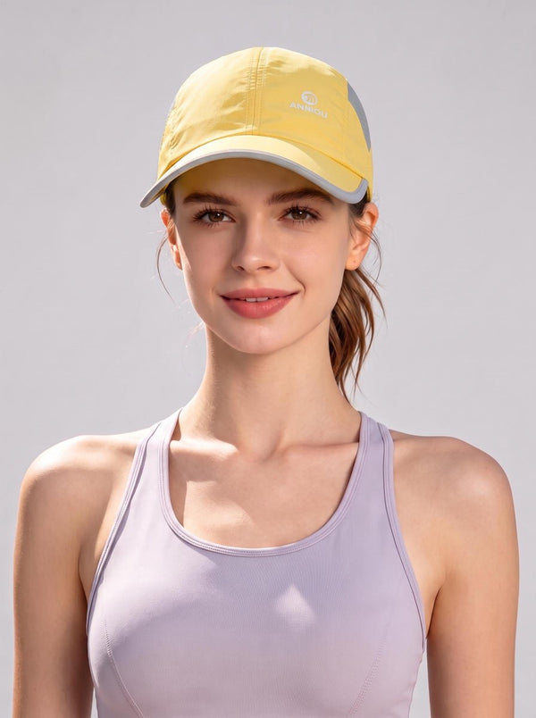 #yellow quick dry sports cap