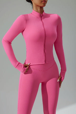 yoga #pink UPF 50+ Slim Fit Sports Jacket 