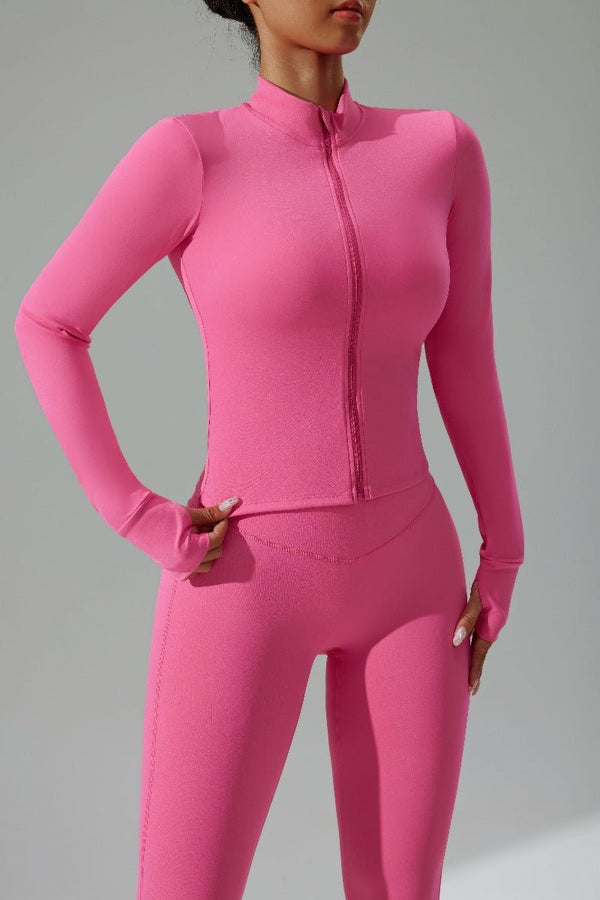 yoga #pink UPF 50+ Slim Fit Sports Jacket 